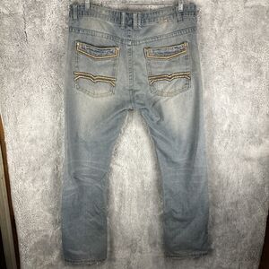 Vintage Y2K King Maker Embroidered Baggy Skater Grunge Denim Jeans Size 36x33